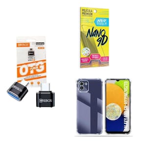 Kit Usb Para Tipo C + Capinha Samsung A03 + Película 9D