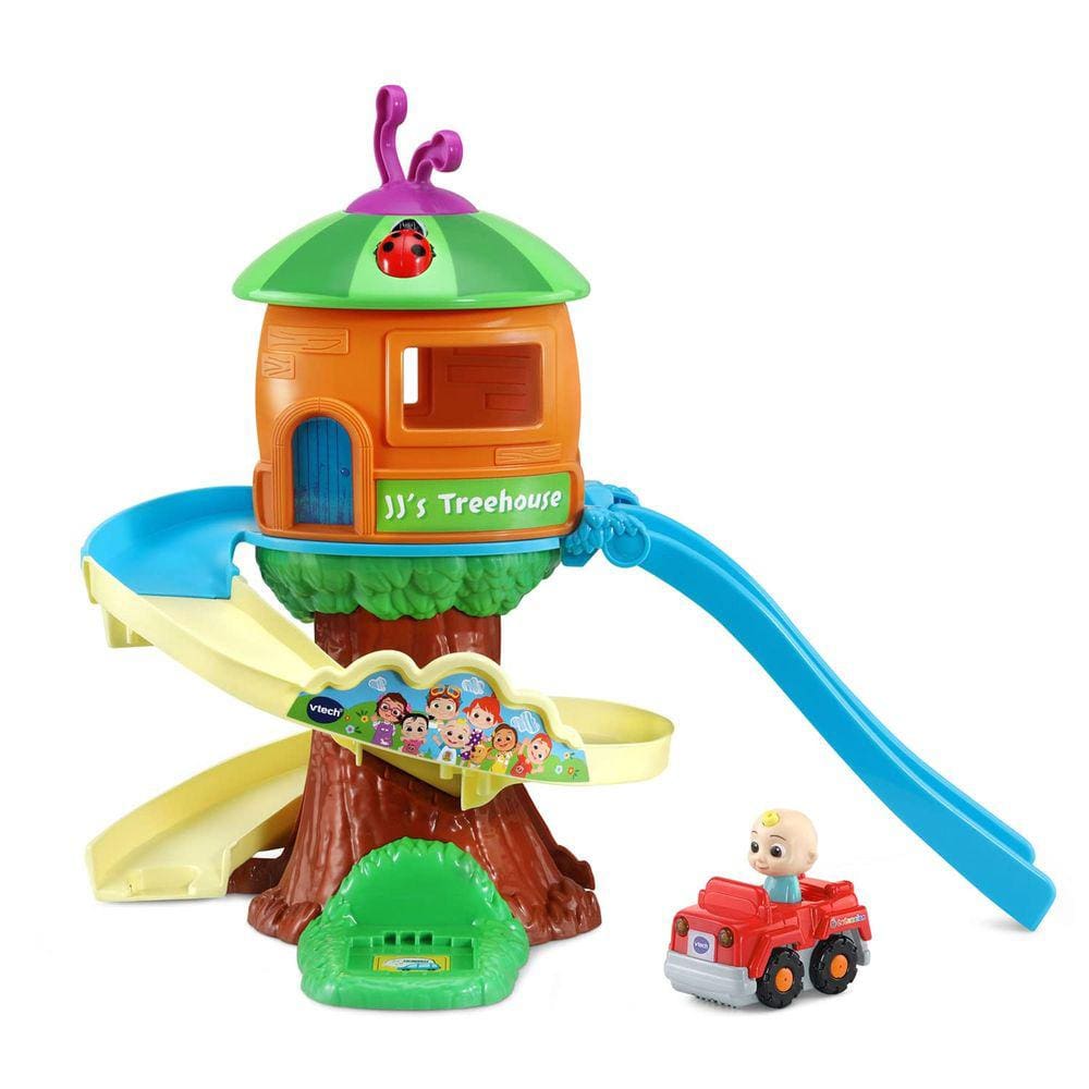 Brinquedo VTech CocoMelon Go! Vá! Conjunto de trilhos Smart Wheels Treehouse