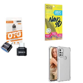 Kit Usb Para Tipo C + Capinha Motorola G30 + Película 9D