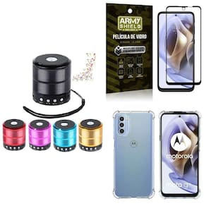 Capinha Moto G31 + Mini Som Bluetooth + Película 3D