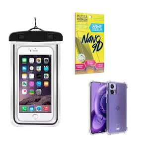 Capa Moto Edge 30 Neo + Capa Prova Dágua + Película Nano 9D