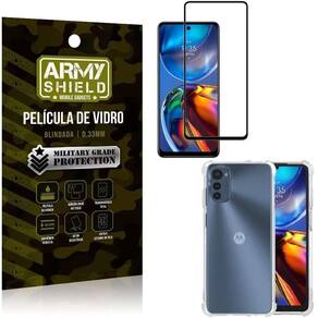 Capa Capinha Moto E32 Anti Shock + Película De Vidro 3D