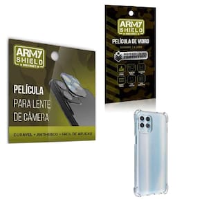 Kit Película De Câmera E Tela Moto G100 + Capinha Anti Shock