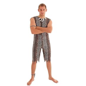 Fantasia Carnaval Homem da Caverna Adulto Roupa + Acessórios
