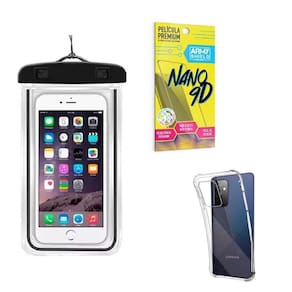 Capinha Samsung A72 + Capa A Prova Dágua + Película Nano 9D