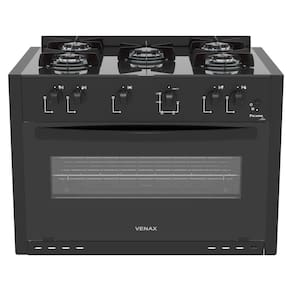 Fogao a Gas de Embutir 5 Bocas Venax Picasso Line Preto