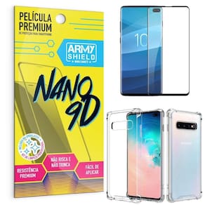 Capa Samsung S10 Plus Anti Shock + Película Nano Cerâmica 9D