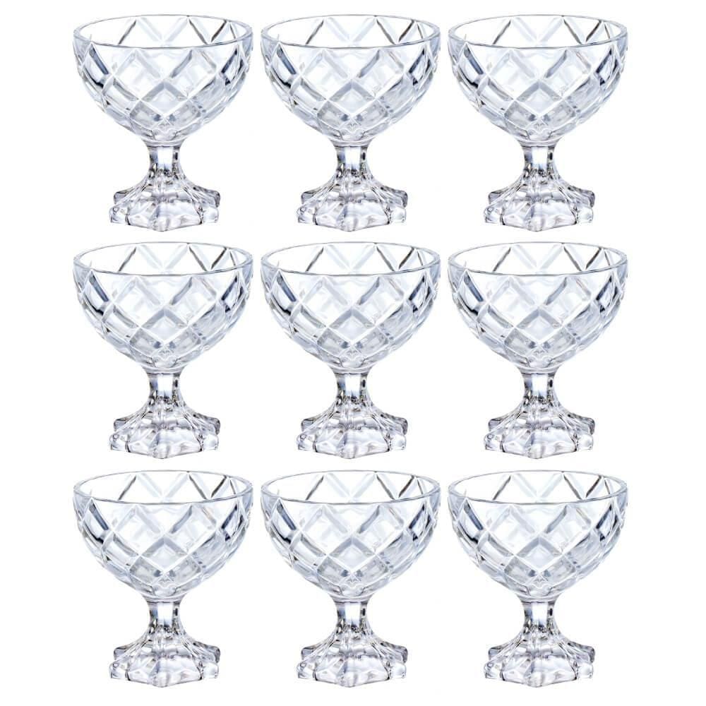 Taças de Sobremesa em Vidro Pineapple 170mL 9 Peças - Hauskraft