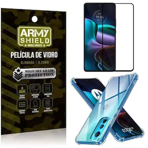 Capa Capinha Moto Edge 30 Anti Shock + Película De Vidro 3D