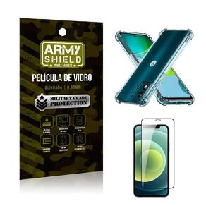 Capa Capinha Moto E13 Anti Shock + Película De Vidro 3D