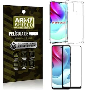 Capa Capinha Moto G60 S Anti Shock + Película De Vidro 3D