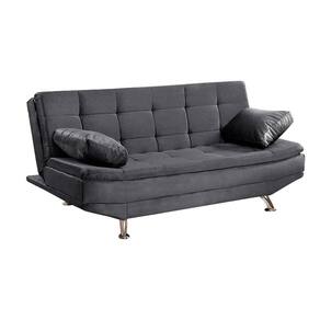 Sofá Cama Valencia 3 Lugares Reclinável Veludo Cinza - Speciale Home