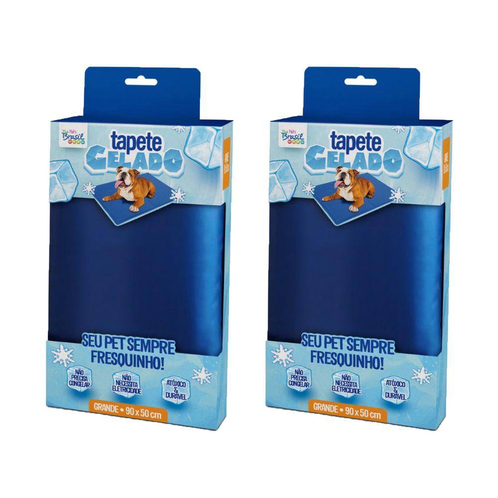 Tapete Gelado The Pets Brasil Refrescante 50x65cm 2 Unidades