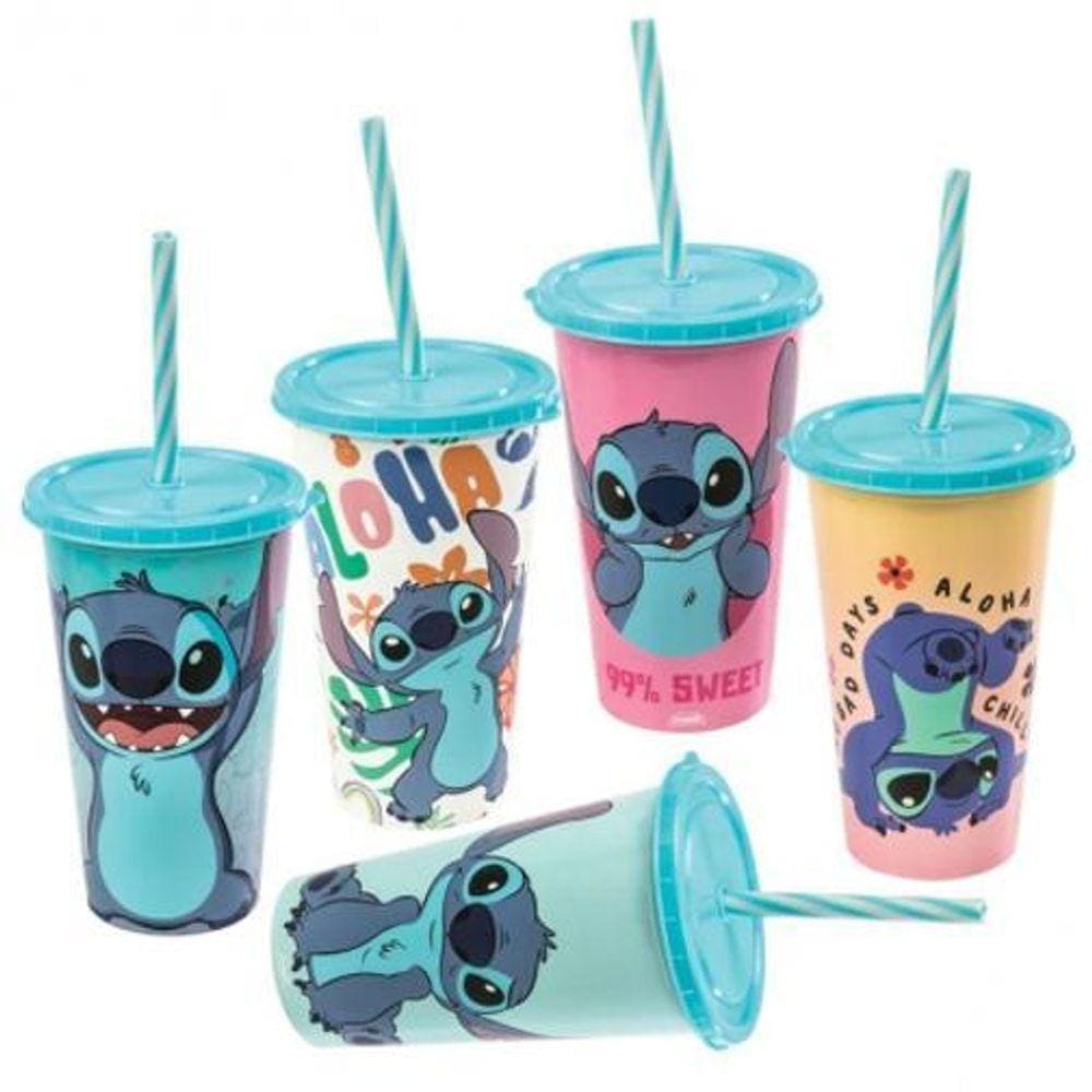 Copo Shake Com Canudo Stitch 500Ml 15831 - Plasútil