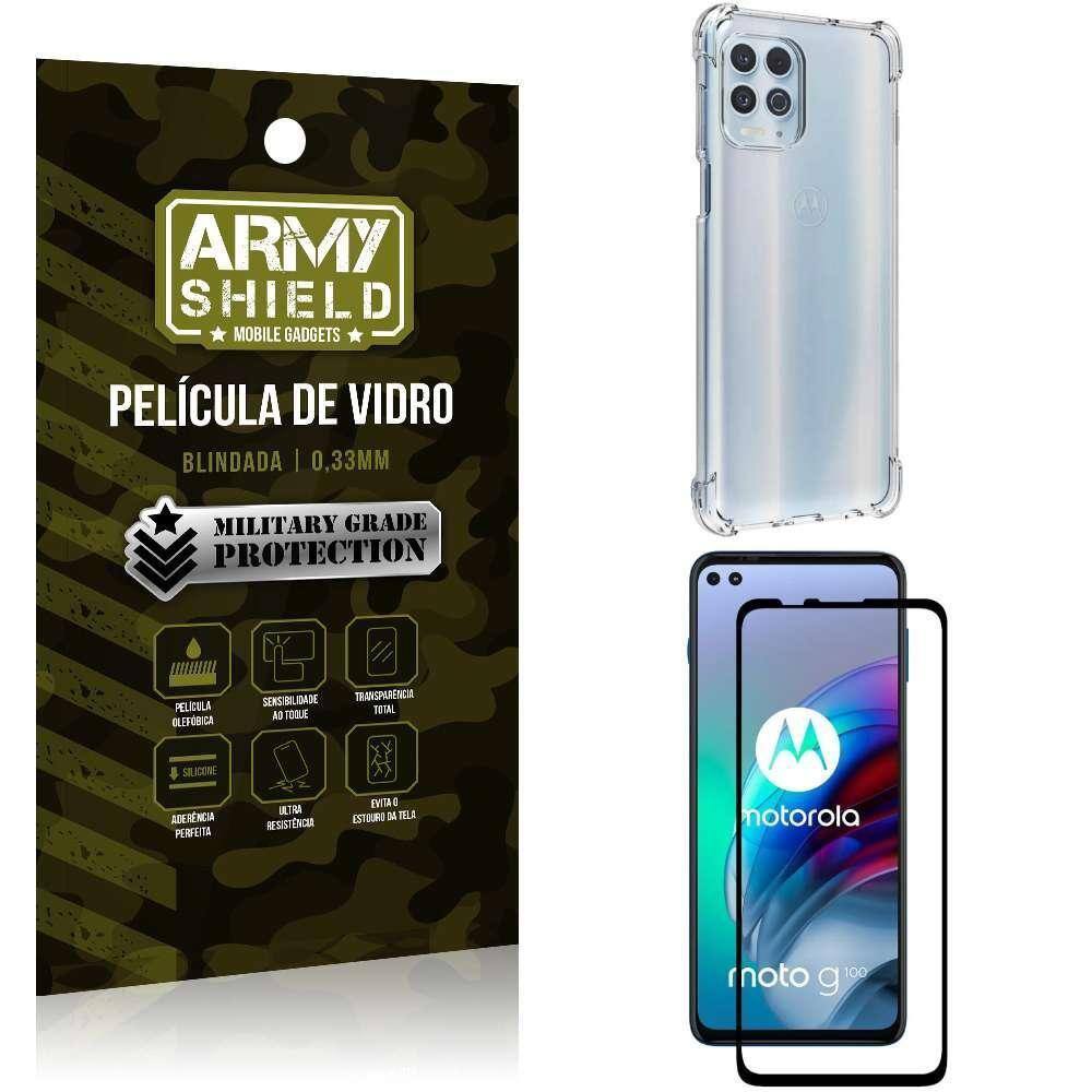 Capinha Moto G100 Anti Shock + Película De Vidro 3D