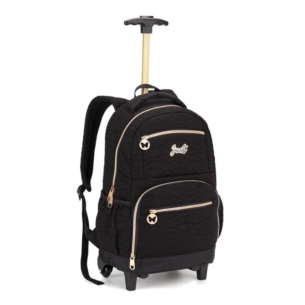 Mochila Escolar De Carrinho com Rodas Feminina Reforçada Grande