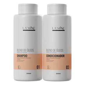 Kit Shampoo + Condicionador Blend De Óleos Lamine 2x500ml