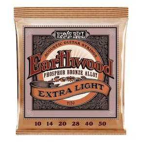 Encordoamento P-violão Aço Earthwood Extra Leve Phosphor Bronze Ernie Ball 010"-050" P02150