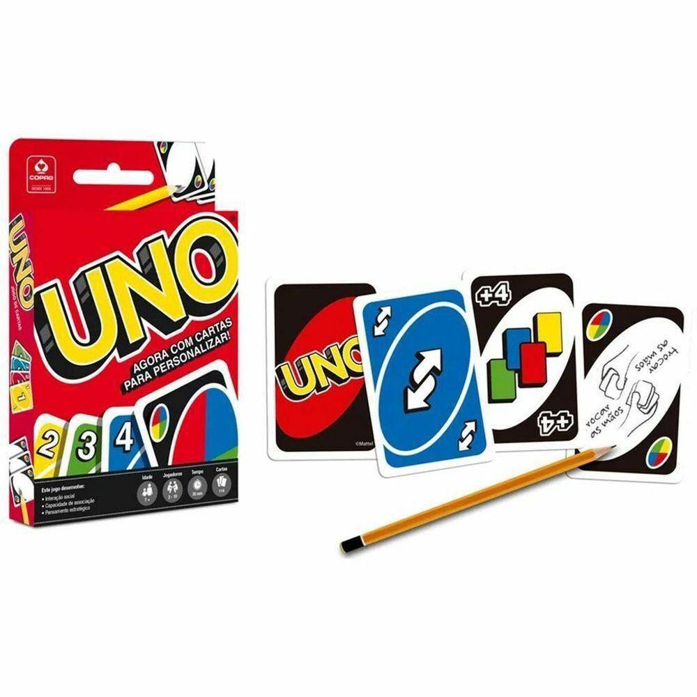 Uno jogo de cartas minimalista 11cm mattel