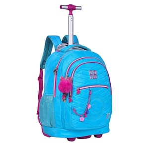 Mochila de Costas e RodIinhas Rebecca Bonbon Azul