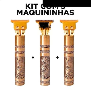 Kit 3 Maquininhas Acabamento Barbear Fazer Risco Pezinho