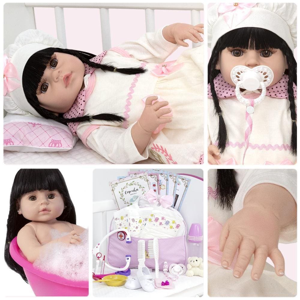Boneca Bebe Reborn Realista Corpo Vinil Siliconado Enxoval