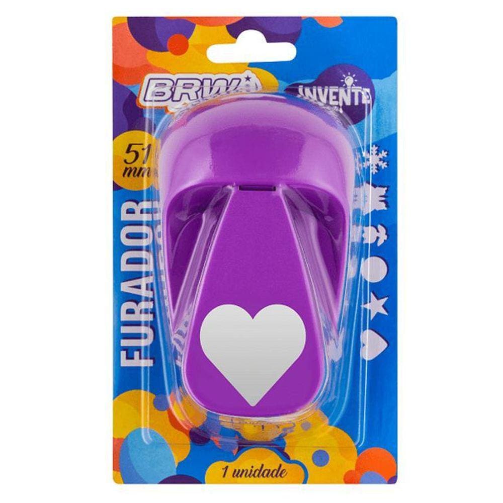 Furador Artesanal 51Mm Coração Brw