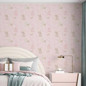 Kit 6 Rolos Papel De Parede Adesivo Borboletas Rosa 3,0M