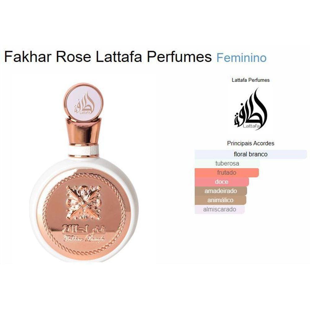 Perfume Árabe Fakhar Rose Lattafa Eau De Parfum Original