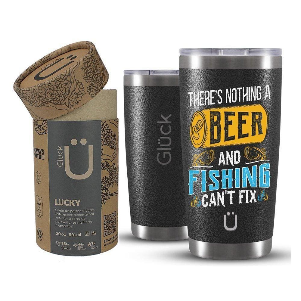 Copo Térmico Gluck Lucky Future Fishing & Beer Cant Fix
