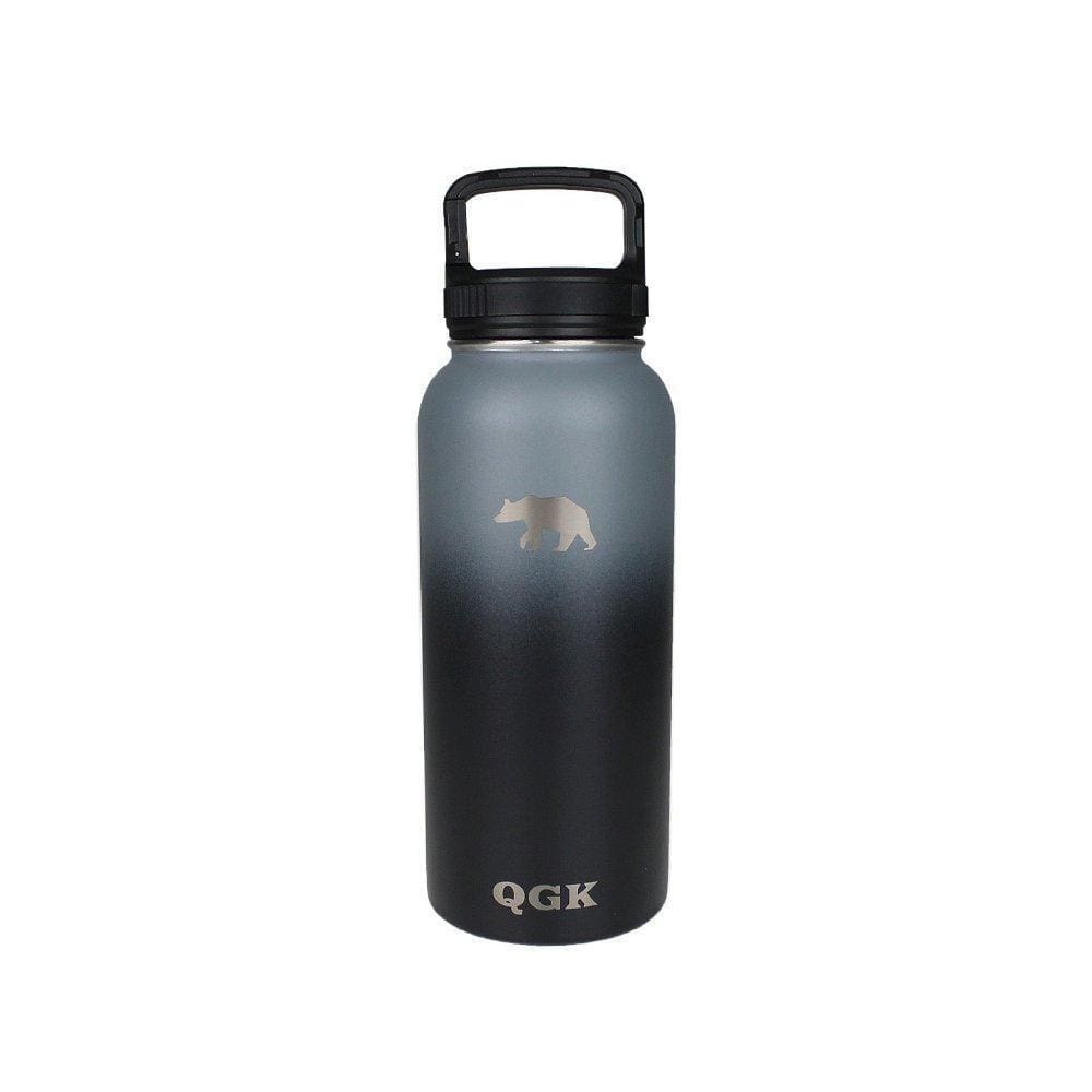 Garrafa Térmica Inox 946Ml 32Oz Com Tampa Preto E Cinza -