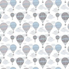 Kit 8 Rolos Papel De Parede Adesivo Infantil Balão Azul 3,0M