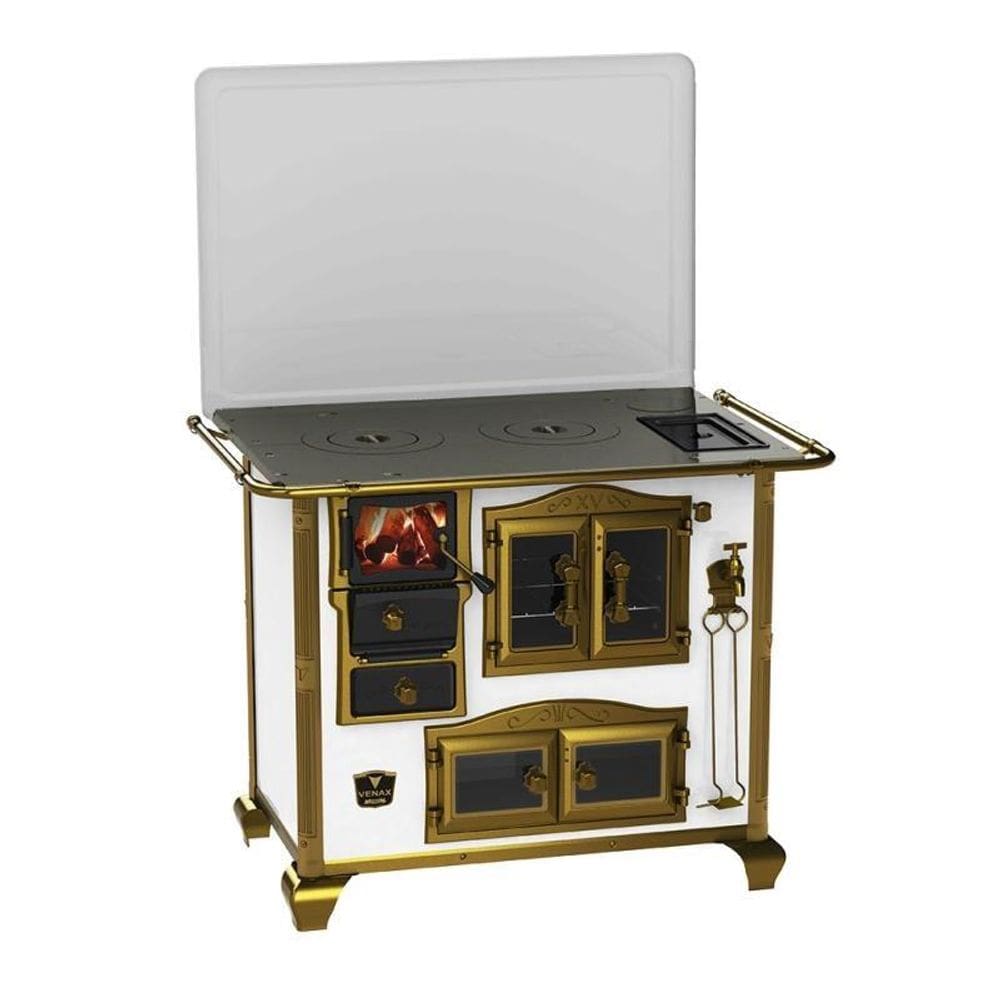 Fogao a Lenha N 2 Gab Imperador Vitreo Branco com Tampa