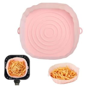 Forma Para Air Fryer De Silicone Reutilizável Antiaderente