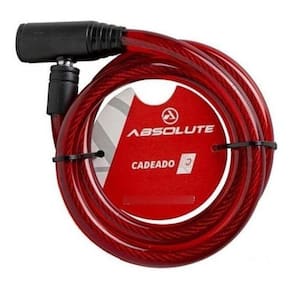 Cadeado Bike Moto Estepe Absolute 1,0Mx6Mm - Com Chave