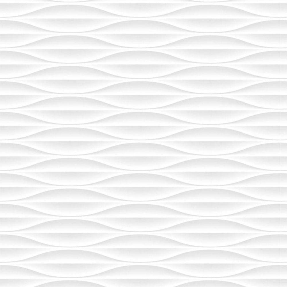 Kit 4 Rolos Papel De Parede Adesivo Ondulado Branco 3,0M