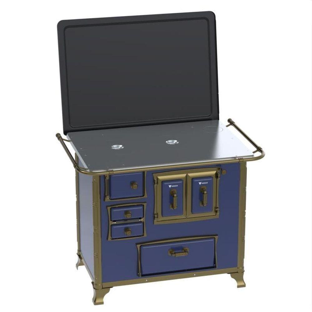 Fogao a Lenha N 2 Renaissance Chapa de Aluminio Azul
