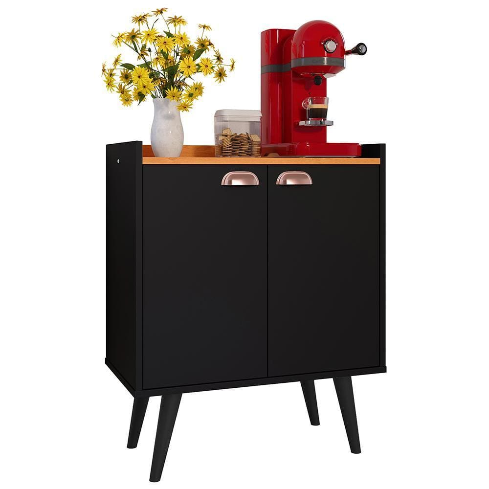 Buffet 2 Portas Linea Prateleira Organizadora Decoração Cozinha Sala Estar Jantar Puxador Concha Estilo Retrô – RPM Móveis