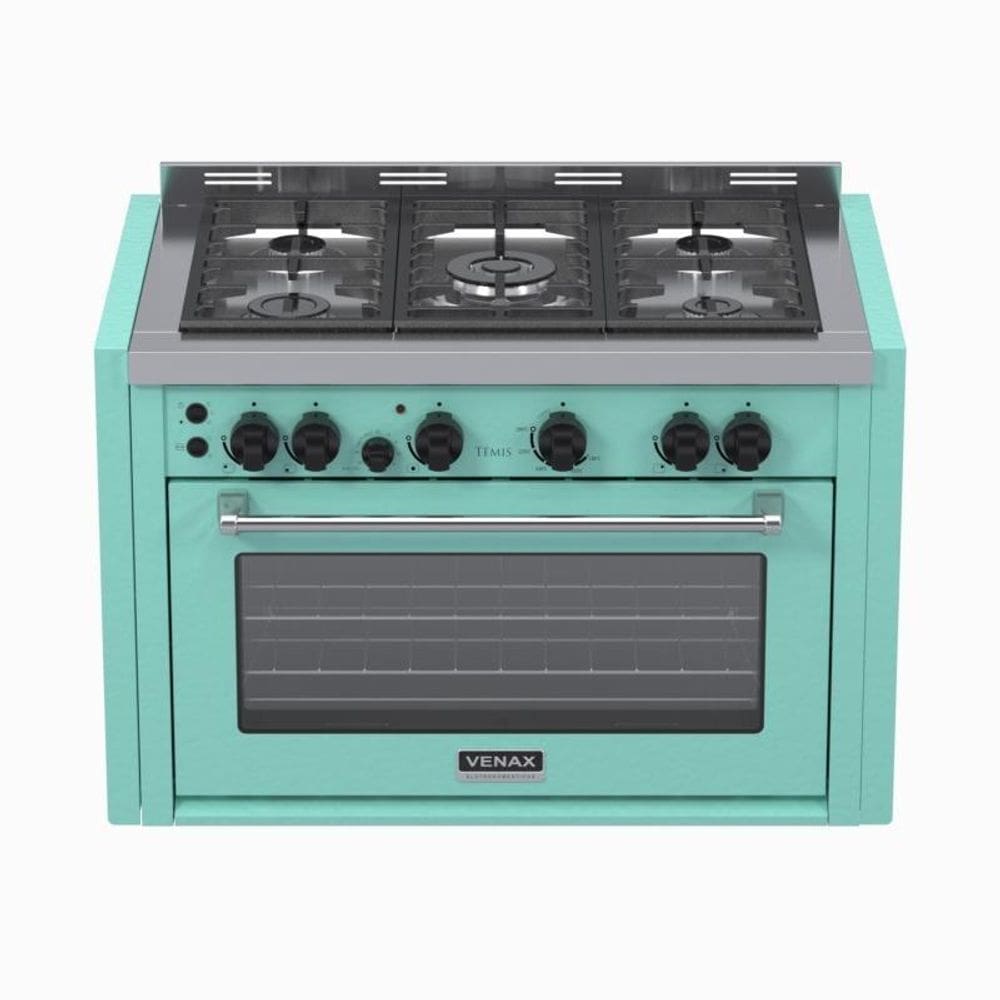 Fogao de Embutir 5 Bocas Venax Temis Verde Gas Glp