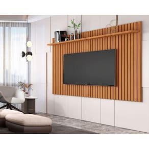 Painel Para TV Ripado Até 75 Polegadas Classic 1.8x1.35 Nature - Giga Móveis
