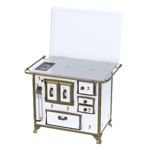 Fogao a Lenha N 2 Renaissance Chapa de Aluminio Branco Flor Cald