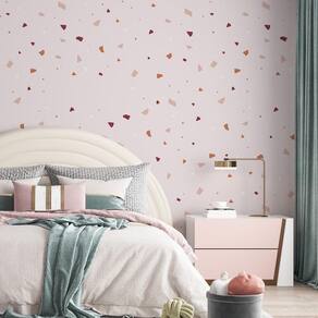 Kit 7 Rolos Papel De Parede Adesivo Granilite Rosa 3,0M