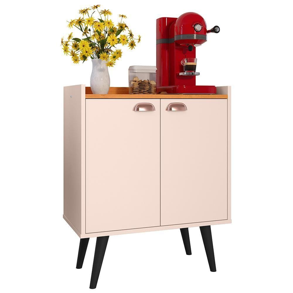 Buffet 2 Portas Linea Prateleira Organizadora Decoração Cozinha Sala Estar Jantar Puxador Concha Estilo Retrô – RPM Móveis