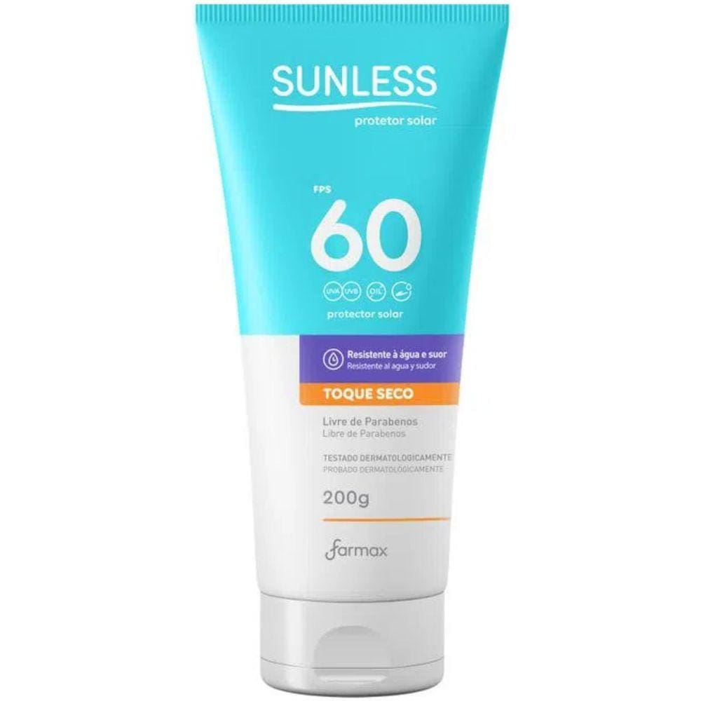 Protetor Solar Sunless FPS 60 200g - FARMAX COSMÉTICOS