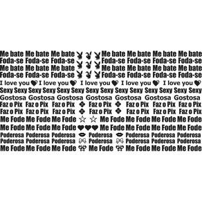 Cartela De Adesivos Para Bronzeamento - FRASES