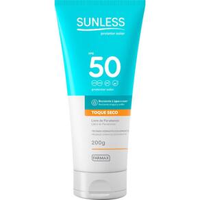 Protetor Solar Sunless FPS 50 200g - FARMAX COSMÉTICOS