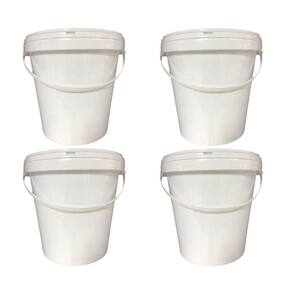 Balde Para Colocar Malto 3.6L Com Tampa - 4 Pçs
