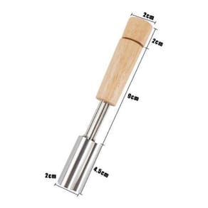 Cortador De Inox Com Cabo De Madeira Forma Estrela