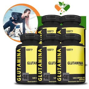 Kit Glutamina 5x120 Cápsulas - Recuperação E Fortalecimento
