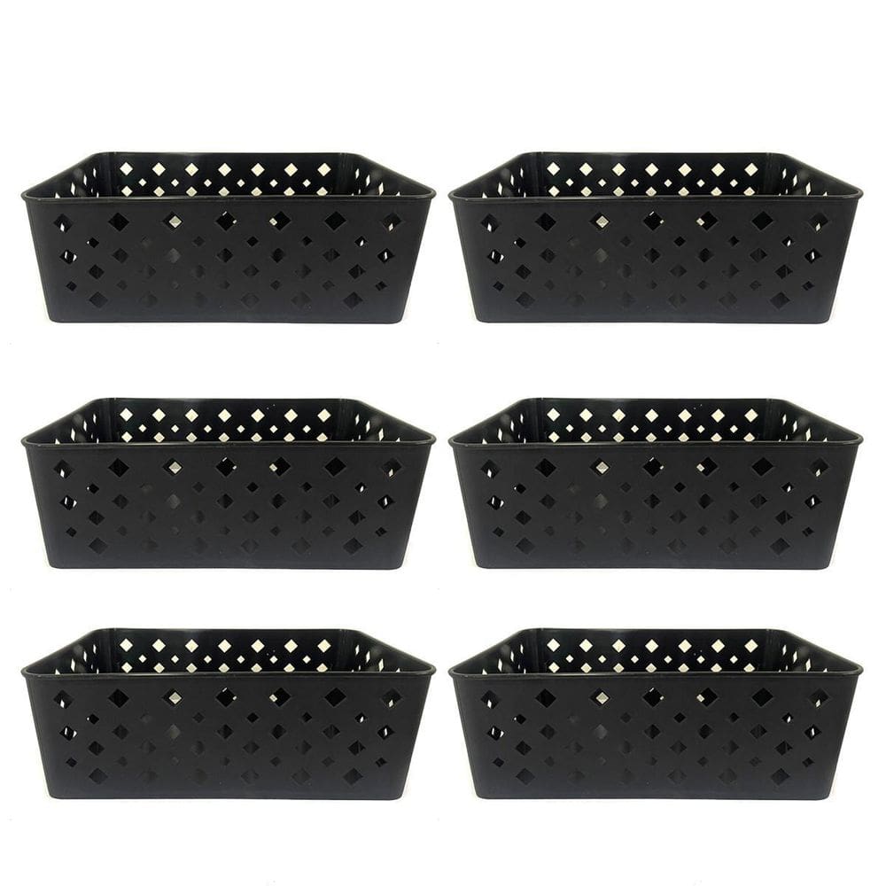 Cesto Organizador Preto 123Organizei 19x13,5x6,5Cm